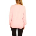 thumbnail image 3 of Dream Scene Womens Cotton Rose All Day Sweatshirt, Pink, Medium, 3 of 4