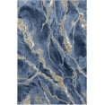 thumbnail image 4 of Abani Luna Collection Area Rug Mid Century Modern Bedroom Living Room Decor Floor Rug 4 x 6 Blue Brown, 4 of 8