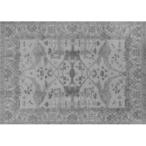 Ahgly Company Indoor Rectangle Oriental Gray Industrial Area Rugs, 6' x 9'