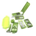 thumbnail image 1 of Juego de 12 cortadores de verduras multifuncional YKHC-V, ideal para cocina. Material ecológico, seguro y fácil de limpiar. Incluye 5 inserciones para 11 tipos de corte, cubos, bastones, rodajas y, 1 of 7