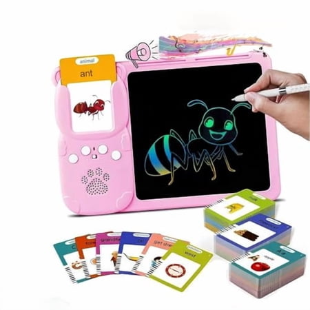 Talking Flash Cards for Toddlers Preschool Learning Alphabet Sensory Toys Sight Words with Drawing Pad Interactive Educational Activities for Kindergarten