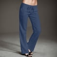 thumbnail image 2 of GJSYRH Scrub Pants for Women Relaxed Fit, Mid Rise 5 Pockets Drawstring Womens Scrub Pants, 2 of 4