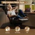 thumbnail image 6 of Ovios PU Leather Office Chair High Back Ergonomic Desk Chair with Lumbar Support Mid-Century Executive Computer Chair with Wheels for Home Office, Dark Brown, 6 of 9
