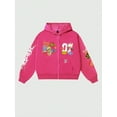thumbnail image 7 of Men's Full Zip Hoodie Jacket - Y2K Oversized Hip Hop Graphic Print Kangaroo Pocket Sweatshirt, Winter, Pink, S, 7 of 7