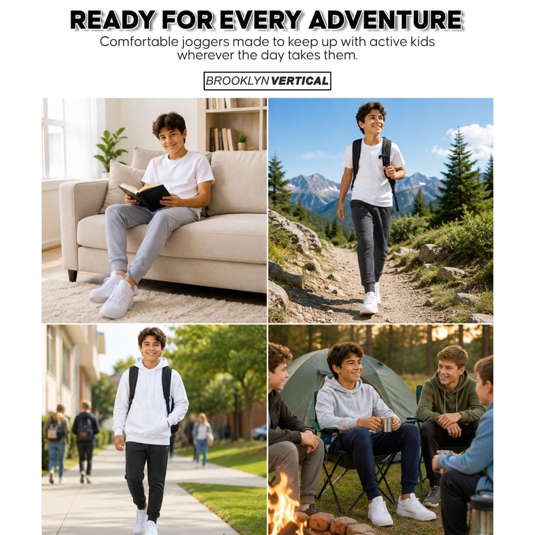 Brooklyn Vertical Boys 3-Pack Poly Fleece Joggers photo 7