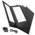 thumbnail image 2 of WeChef 4 Pack LED Backlit Menu Cover Leatherette Wine List Check Bill Holder Displayer 2-Panel Fits 5"x11" Paper, 2 of 11