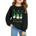 thumbnail image 3 of shoper St Patricks Day Shirt Kids Girl Crew Neck Girls St Patricks Day Outfit long Sleeve T-Shirts Toddler To Big Kid Sizes Black 110, 3 of 4