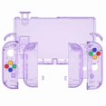 thumbnail image 4 of eXtremeRate Replacement Shell Buttons for Nintendo Switch, Crystal Clear Atomic Purple Custom Back Plate for Switch Console, Housing Case w/Colorful Buttons for Joycon Handheld, 4 of 9
