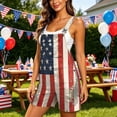 thumbnail image 6 of CAIVO Men Bib Overalls Patriotic Casual Jumpsuit With Adjustable Straps For Independence Day Celebration And Outdoor Activities Fashion Shorts Romper 1776-2026 Festival Jumpsuits, 6 of 8