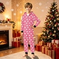 thumbnail image 2 of KICILVS Matching Christmas Pajamas Family Cute Reindeer Onesie Pajamas Holiday Deer Hooded Zip Up Jumpsuit Sleepwear for Festive Cheer, 2 of 8