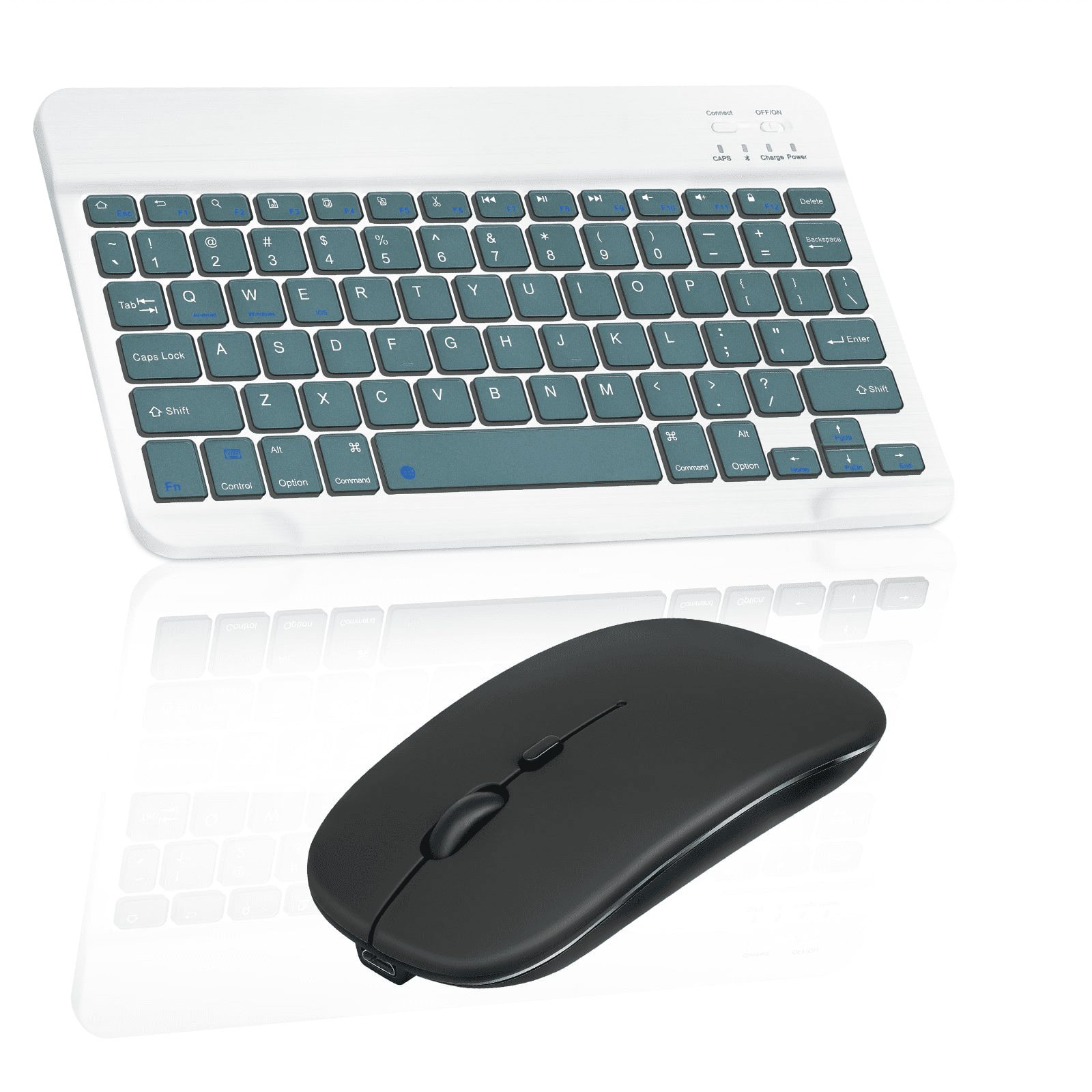Har det dårligt taktik Det Rechargeable Bluetooth Keyboard and Mouse Combo Ultra Slim Full-Size  Keyboard and Mouse for ‎INSIGNIA ‎NS-65F501NA22 TV and All Bluetooth  Enabled Mac/Tablet/iPad/PC/Laptop -Pine Green with Black Mouse - Walmart.com