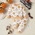 thumbnail image 2 of Coerni Toddler Baby Girl 𝐇alloween Clothes Long Sleeve Sweatshirts Top + Pants Set 3 6 9 12 18 24 Months Girl Fall Outfits, 2 of 4