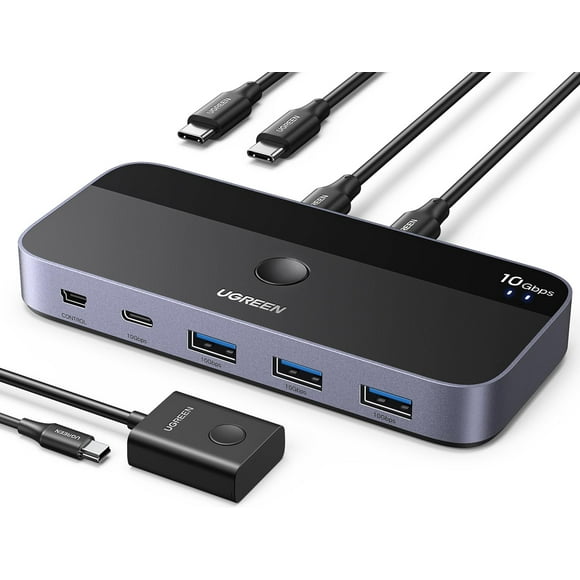 Conmutador USB UGREEN USB C Switch 2 ordenadores comparten 4 USB 3.2
