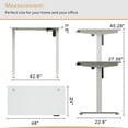 thumbnail image 6 of Sobaniilo 48'' x 24'' Electric Height Adjustable Standing Desk, Home Office Sit Stand Desk Stand Up Computer Workstation, White, 6 of 7