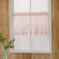 thumbnail image 4 of Visland Flower Valances Pastoral Embroidery Lace Valance Semi Sheer Lace Cafe Short Curtains for Bedroom Kitchen Decor Elegant Christmas Flower Leaves Kitchen Curtain, 4 of 4