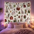 thumbnail image 2 of Cats Festive Sphynx with Hairless Illustrated Detailed Skin, Playful Watercolor for Cat Lovers, Cat Wall Art, Christmas Gift, Tapestry Wall Hanging for Bedroom and Dorm, 2 of 7