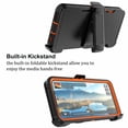 thumbnail image 5 of Tiflook for Moto G 5G 2025 with [Built-in Screen Protector] Holster Locking Belt Clip [Military Grade 12FT Drop Tested] Full Body Carrying Kickstand Cover - Orange, 5 of 6