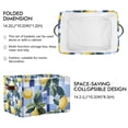 thumbnail image 2 of Yayeee 2 Pack Canvas Storage Basket with Handles for Shelves Fabric Bins Closet Organizer, Cartoon Lemon Leaves, 2 of 8