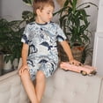thumbnail image 4 of Balery Sea Animal Conjunto de Pijama Infantil de Manga Corta con Estampado – Ropa de Dormir de Algodón Suave-XX-Large, 4 of 6