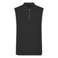thumbnail image 3 of cocolona Mens Summer Tank Tops Zipper V Neck Sleeveless Workout T-Shirts Fashion Casual Solid Color Blouses, 3 of 6