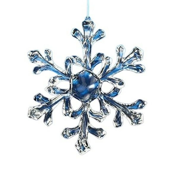 Club Pack of 18 Icy Crystal Decorative Medium Christmas Snowflake Ornaments 6"