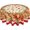 Noël Pain d'Épice Homme, variante sur Nappe Ronde Citron 60 Pouces Lavable Réutilisable Décoration Nappe pour Cuisine Fête