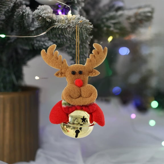 Doghiosgha Christmas Bell Ornament, Hanging Jingle Bell for Xmas Tree Wreath Holiday Party Decor, 4 Inch, C