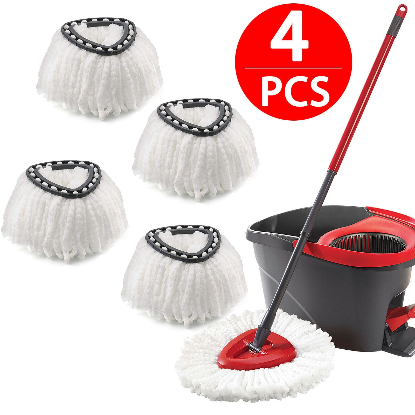 4 Packs Replacement Mop Head for O Cedar Mop Head Replacement Microfibers Mop Head Refill