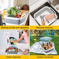 thumbnail image 7 of Collapsible Dish Basin & Sink Tub with Drain Plug – 2.4 Gal Bottle Wash Basin, Bottle Washing Bin for RV, Camping, Kitchen | Collapsible Water & Bottle Basin (Grey), 7 of 7