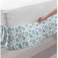 thumbnail image 2 of Whales Bed Skirt, Underwater Abstract Flock of Fish Constellation on Plain Background, Elastic Bedskirt Dust Ruffle Wrap Around for Bedding Decor, 4 Sizes, Pale Slate Blue White, by Ambesonne, 2 of 2