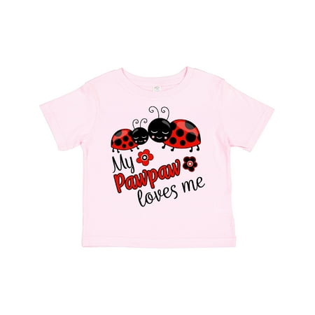 

Inktastic My Pawpaw Loves Me with Cute Ladybugs Gift Toddler Boy or Toddler Girl T-Shirt