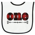 thumbnail image 2 of Inktastic First Birthday Buffalo Plaid Lumberjack Baby Terry Cloth Bib, 2 of 3