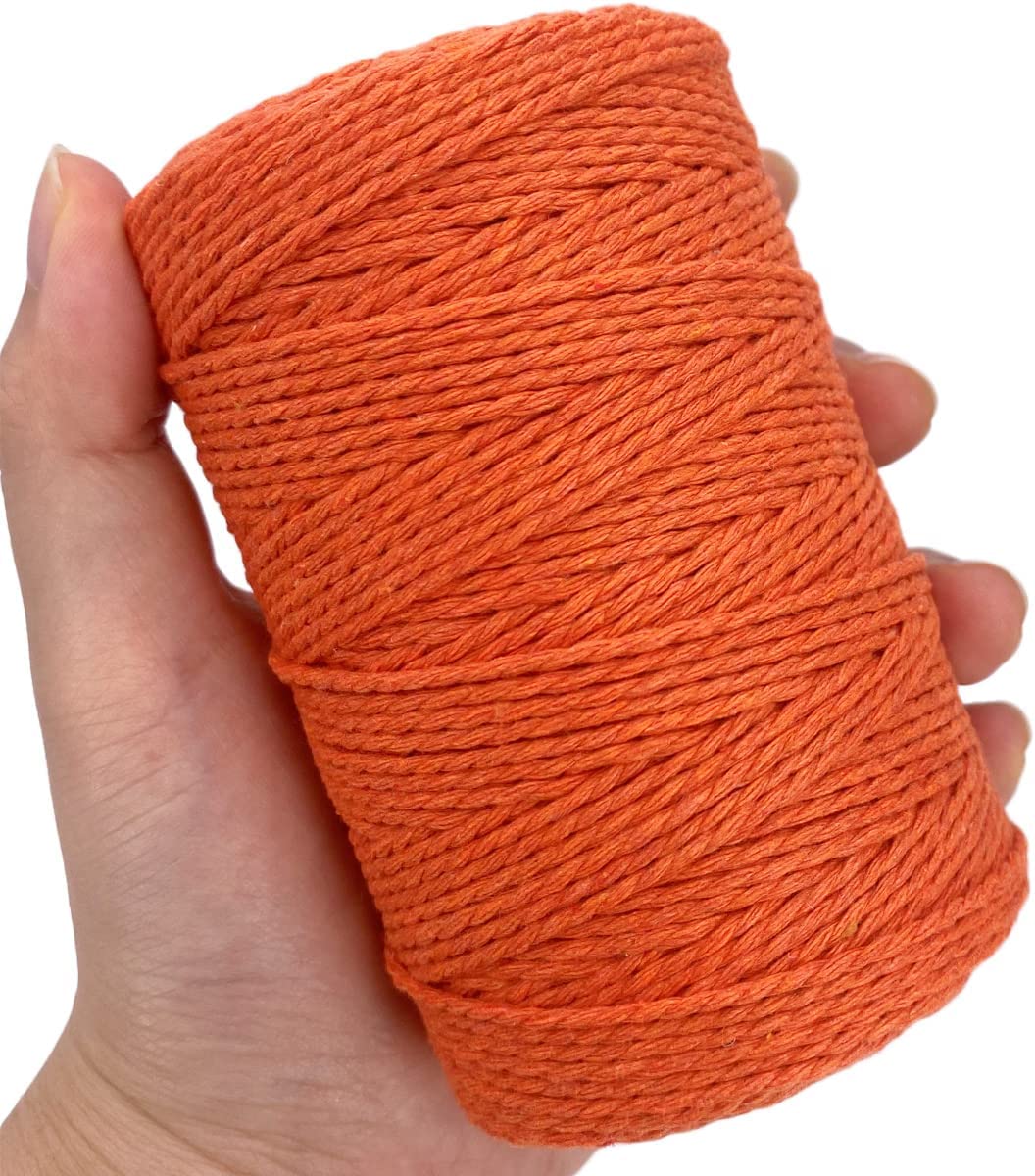 Twine String,500 Feet Cotton Butchers Twine String Cooking Kitchen Twine  for Crafts Roasting Gift Wrapping DIY Decoration Gardening Packing  Materials,Orange 