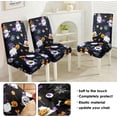 thumbnail image 5 of Halloween Chair Covers Set of 4, Scary Pumpkin Gnome Dining Chair Protectors, Black Elastic Removable Washable Dining Chair Covers for Halloween Kitchen Restaurant Holiday Decor, 5 of 6