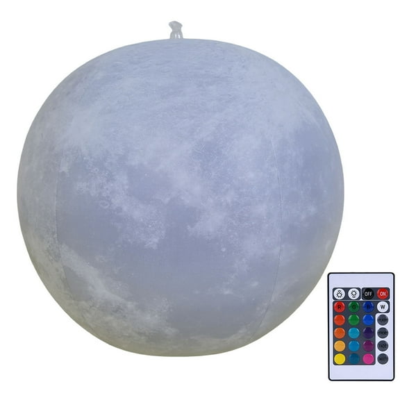 16 Color Led Ball Light Inflatable Light Up Ballon With Remote Control Novelty light (Moon)