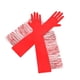 thumbnail image 2 of Guantes de satén para mujer para baile latino, para presentaciones en el escenario, bodas y noches. rojo, 2 of 9