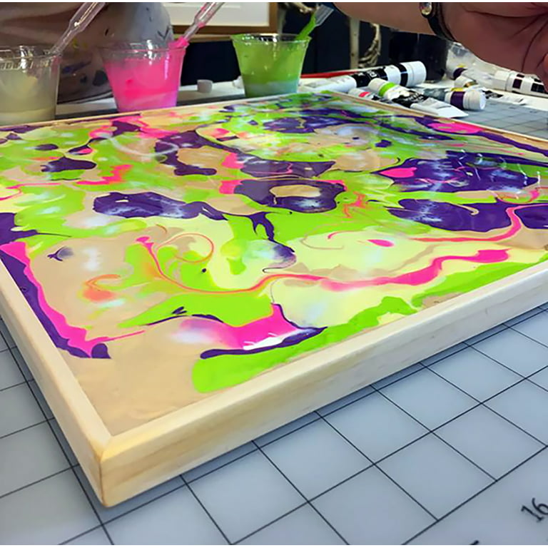 ColorCrayz Kids Art Set | 27-Piece Acrylic Paint Set with 5 Paint Brushes 8x10 Painting Canvas Tabletop Easel & Bonus Art Smock Paint