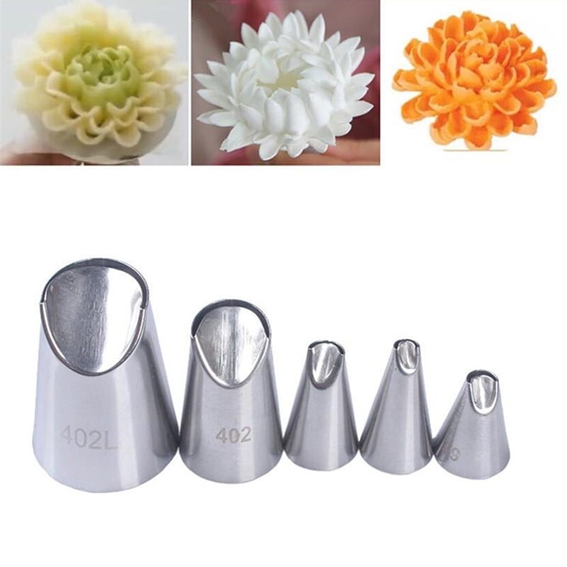 Cream Baking Icing Piping  Tips Juju Tulip Stainless Steel Russian Nozzle 