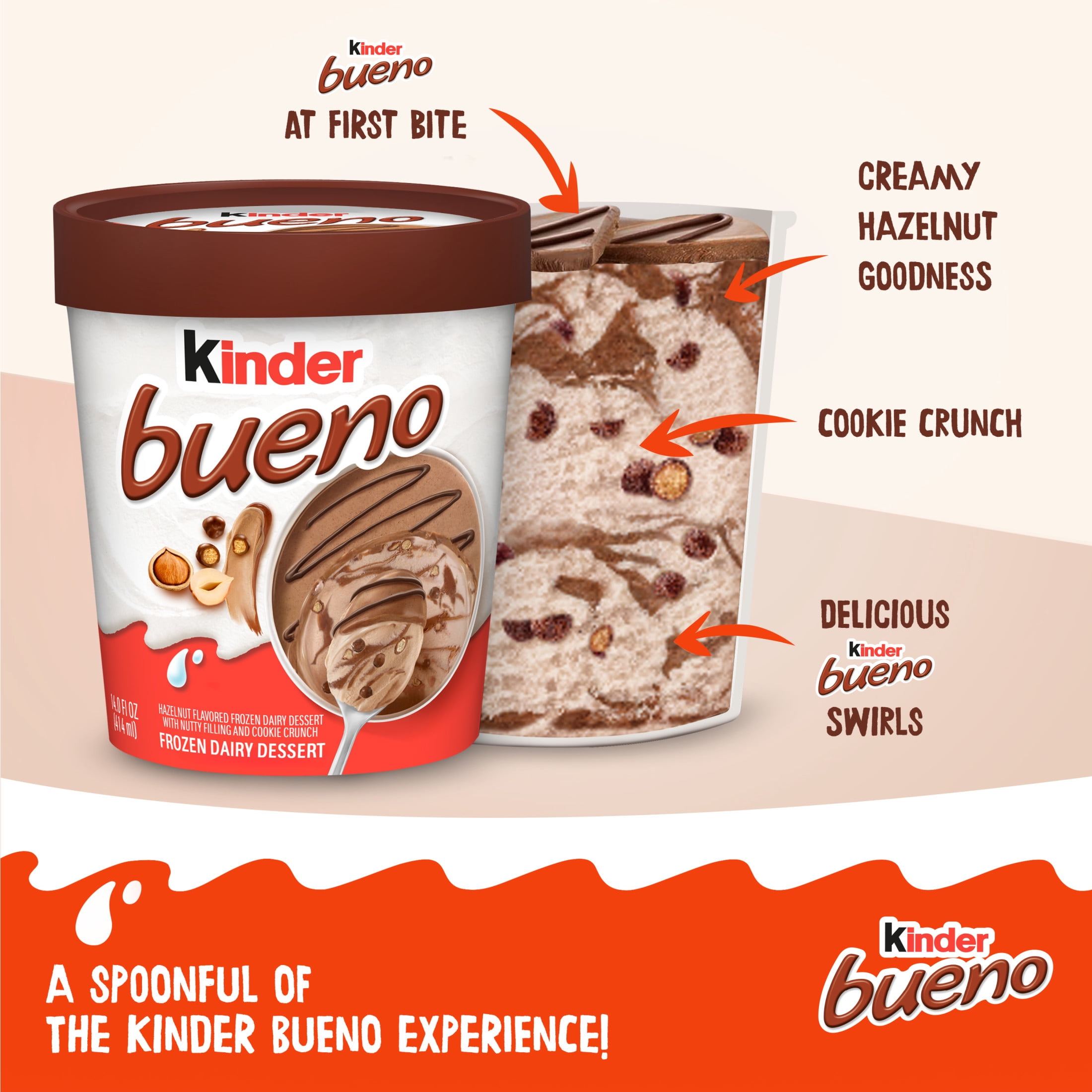 Kinder Bueno Frozen Dairy Dessert, 14 fl oz