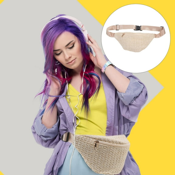 OULII Beige Fanny Pack 1Pack with Polyester Material for Men and Women Use