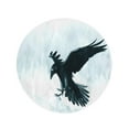 thumbnail image 2 of SIDONKU 60 inch Round Beach Towel Blanket Bird Black Raven Corvus Corax Landing in Moonlight Scary Travel Circle Circular Towels Mat Tapestry Beach Throw, 2 of 2