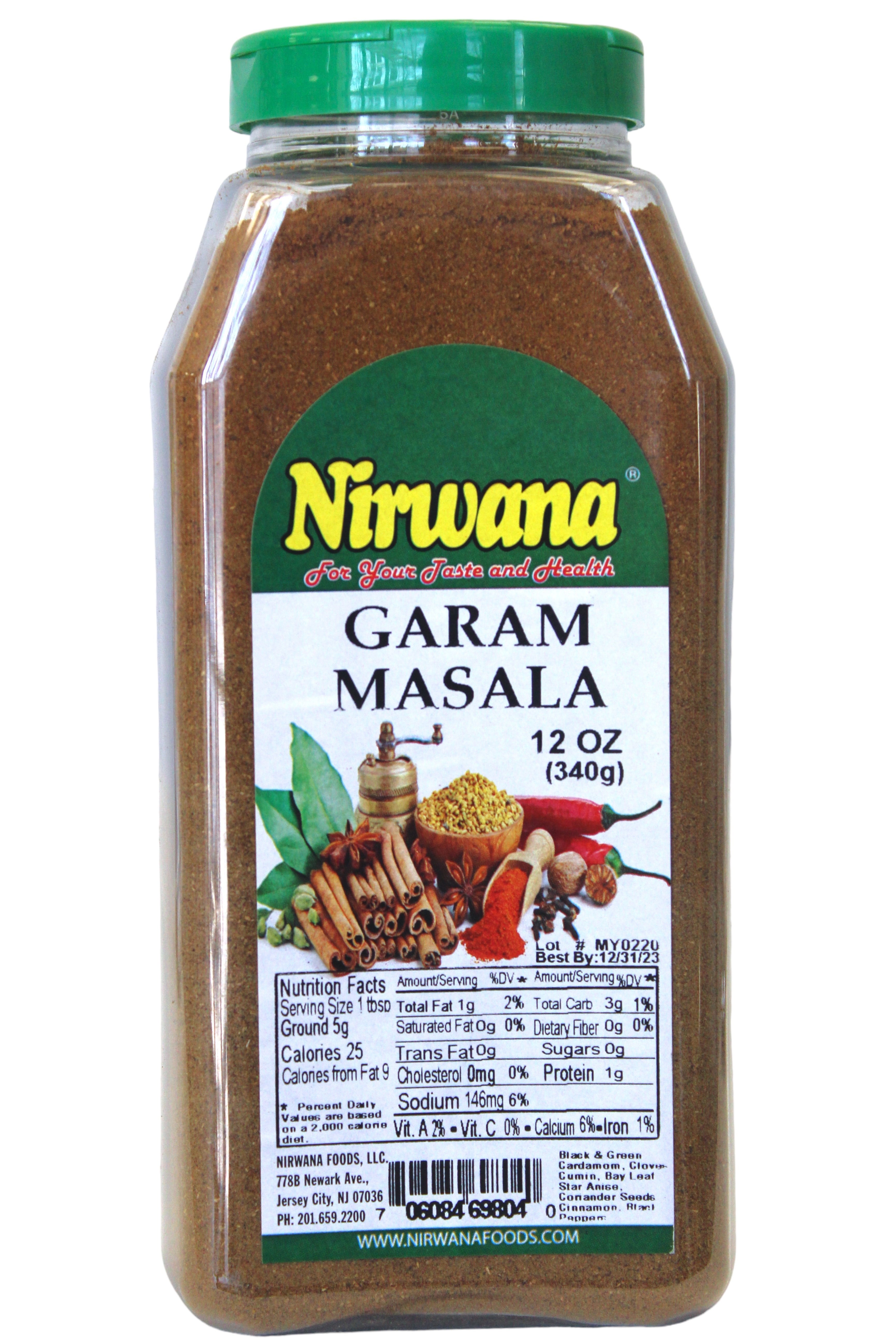 GARAM MASALA 12 OZ JAR BY NIRWANA