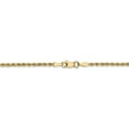 thumbnail image 4 of Solid 14k Yellow Gold 2.00mm Diamond-Cut Rope Chain Necklace 22" - with Secure Lobster Lock Clasp, 4 of 5