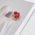 thumbnail image 5 of Vintage Oval Round Stone Statement Ring for Women Gold Plated Elegant Colorful Birthstone Flower Beaded Adjustable Open Wrap Finger Rings Comfort Fit Antique Art Deco Jewelry, 5 of 12