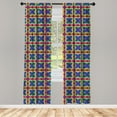 thumbnail image 4 of Ambesonne Rainbow Window Curtains, Multicolor Butterfly, Each 28" W x 63" L, Marigold Vermilion, 4 of 4