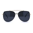 thumbnail image 1 of Mens Airforce Double Metal Bridge Rimless Officer Sunglasses Gold Black, 1 of 4