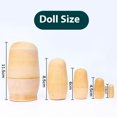 thumbnail image 2 of 1 Juego de 5 uds DIY muñecas de madera sin pintar artesanías muñecas rusas anidadas muñecas de madera personas en blanco cuerpos de muñecas de madera sin terminar, 2 of 5