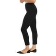 thumbnail image 2 of Anne Klein Womens Midweight Tummy Control Ponte Pant (Medium, Black), 2 of 4