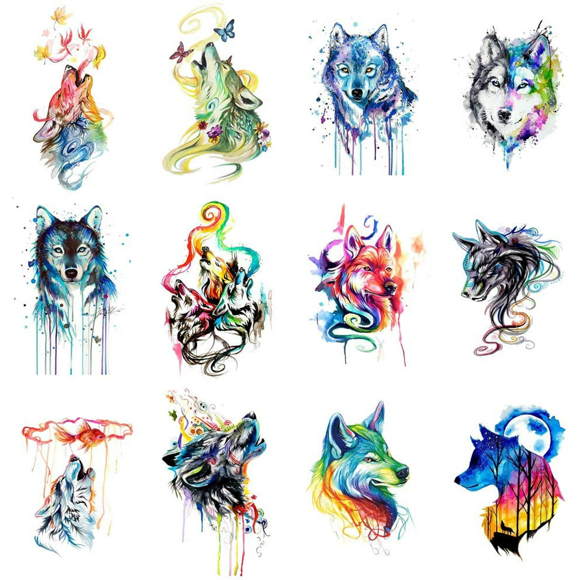 12 PCS/lot Wolf Temporary Tattoo Sticker for Women Men Fashion Body Art Adults Waterproof Hand Fake Tatoo W12-12 | Walmart Canada 12 PCS/lot Wolf Temporary Tattoo Sticker for Women Men Fashion Body Art Adults Waterproof Hand Fake Tatoo W12-12 | Walmart Canada