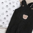 thumbnail image 4 of CAUYDY Baby Boys Coming Home Outfit Infant Boy Long Sleeve Romper Set Toddler Fall Winter Bodysuit Newborn Clothes 0 3 6 9 Months 1T 2T Sizes 6-9 Months,Black, 4 of 5